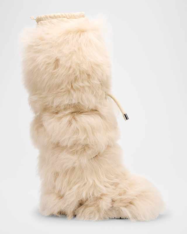 Gaia Shaggy Shearling Tall Snow Boots